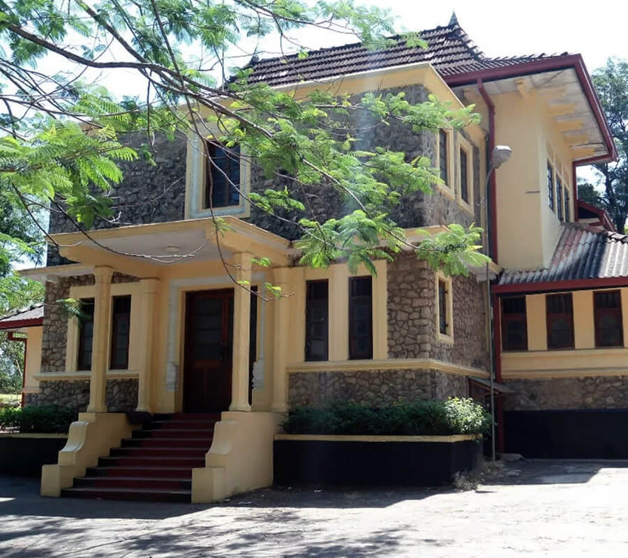 The Hillwood College main building, stone-built and still in daily use